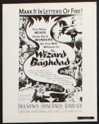1x782 WIZARD OF BAGHDAD 6 artwork 8x10 stills '60 behold the wonders that never cease, poster art!