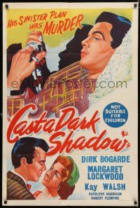 1y488 CAST A DARK SHADOW Aust 1sh '55 Dick Bogarde & Lockwood in amazingly different roles!