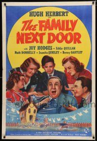 1y512 FAMILY NEXT DOOR Aust 1sh '39 wacky Hugh Herbert, Joy Hodges, Eddie Quillan!