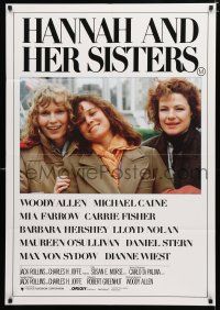 1y534 HANNAH & HER SISTERS Aust 1sh '86 Woody Allen, Mia Farrow, Dianne Weist & Barbara Hershey!