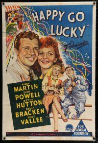 1y535 HAPPY GO LUCKY Aust 1sh '43 sexy Mary Martin looks for a rich husband in tropical Trinidad!