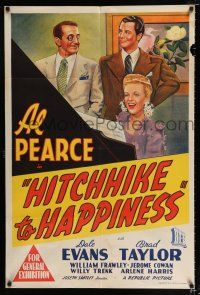 1y548 HITCHHIKE TO HAPPINESS Aust 1sh '45 artwork of solo Dale Evans singing!