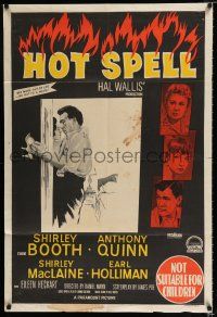 1y553 HOT SPELL Aust 1sh '58 Booth, Anthony Quinn, Shirley MacLaine, directed by Daniel Mann!