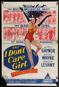 1y559 I DON'T CARE GIRL Aust 1sh '52 great full-length art of sexy showgirl Mitzi Gaynor!