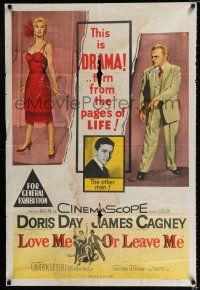 1y586 LOVE ME OR LEAVE ME Aust 1sh '55 sexy Doris Day as famed Ruth Etting, James Cagney!