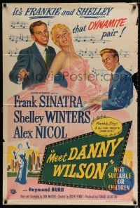 1y597 MEET DANNY WILSON Aust 1sh '51 Frank Sinatra & Shelley Winters, the new dynamite pair!