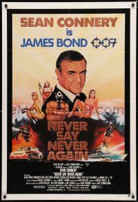 1y609 NEVER SAY NEVER AGAIN Aust 1sh '83 art of Sean Connery as James Bond 007 by Obrero!