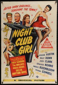 1y610 NIGHT CLUB GIRL Aust 1sh '44 sexy Vivian Austin, Billy Dunn, Judy Clark, torching the town!