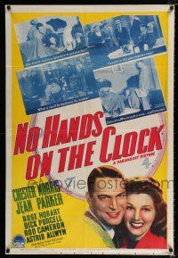 1y613 NO HANDS ON THE CLOCK Aust 1sh '41 art & images of Chester Morris & sexy Jean Parker!