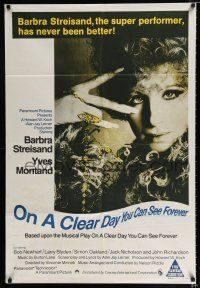 1y614 ON A CLEAR DAY YOU CAN SEE FOREVER Aust 1sh '70 cool image of Barbra Streisand!