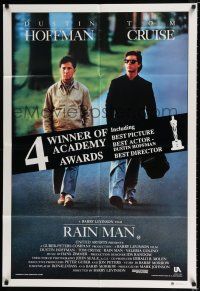 1y628 RAIN MAN awards Aust 1sh '88 Tom Cruise & autistic Dustin Hoffman, directed by Barry Levinson