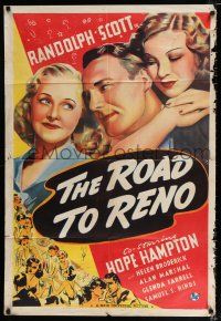 1y634 ROAD TO RENO Aust 1sh '38 Randolph Scott, Hope Hampton, Helen Broderick!