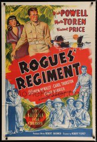 1y636 ROGUES' REGIMENT Aust 1sh '48 great artwork of French Foreign Legion soldier Dick Powell!