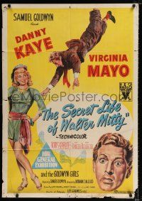 1y647 SECRET LIFE OF WALTER MITTY Aust 1sh '47 Danny Kaye & Virginia Mayo in Thurber's story!