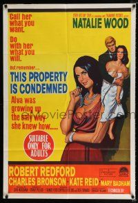 1y669 THIS PROPERTY IS CONDEMNED Aust 1sh '66 close up of sexy Natalie Wood & w/Robert Redford!