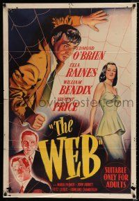 1y676 WEB Aust 1sh '47 Edmond O'Brien & sexy full-length Ella Raines, cool film noir art!