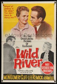 1y684 WILD RIVER Aust 1sh '60 directed by Elia Kazan, Montgomery Clift & Lee Remick!