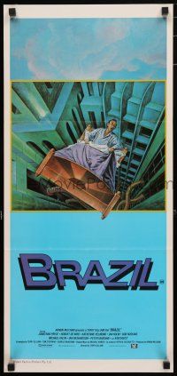 1y715 BRAZIL Aust daybill '85 Terry Gilliam, cool sci-fi fantasy art by Lagarrigue!