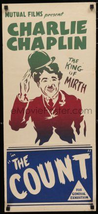 1y732 COUNT Aust daybill R50s wonderful artwork of Charlie Chaplin tipping hat, the king of mirth!