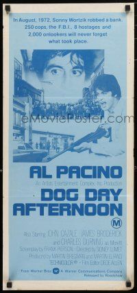1y747 DOG DAY AFTERNOON Aust daybill '75 Al Pacino, Sidney Lumet bank robbery crime classic!