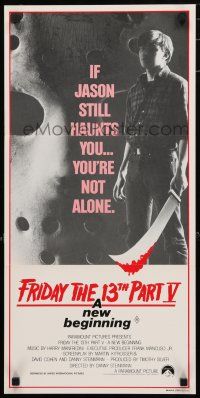 1y763 FRIDAY THE 13th PART V Aust daybill '85 A New Beginning, cool completely different image!