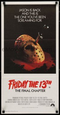 1y761 FRIDAY THE 13th - THE FINAL CHAPTER Aust daybill '84 Part IV, this is Jason's unlucky day!
