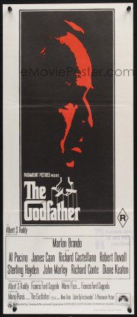1y767 GODFATHER Aust daybill '72 Marlon Brando & Al Pacino in Francis Ford Coppola crime classic!