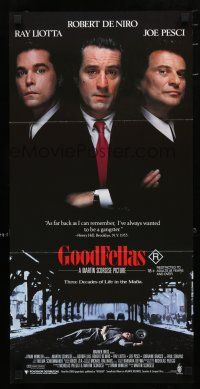 1y770 GOODFELLAS Aust daybill '90 Robert De Niro, Joe Pesci, Ray Liotta, Martin Scorsese classic!
