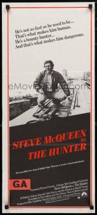 1y785 HUNTER Aust daybill '80 great image of bounty hunter Steve McQueen!
