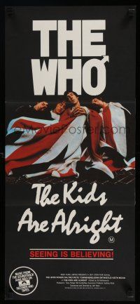 1y794 KIDS ARE ALRIGHT Aust daybill '79 Roger Daltrey, Peter Townshend, The Who, rock & roll!