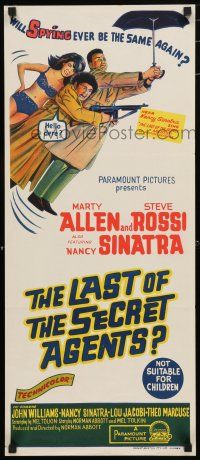 1y798 LAST OF THE SECRET AGENTS Aust daybill '66 Allen & Rossi, will spying ever be the same again