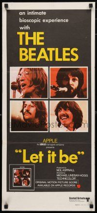 1y801 LET IT BE Aust daybill '70 The Beatles, John Lennon, Paul McCartney, Ringo, George Harrison