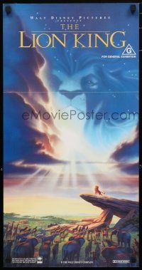 1y805 LION KING Aust daybill '94 classic Disney African cartoon, image of Mufasa in sky