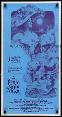 1y806 LITTLE NIGHT MUSIC Aust daybill '78 Elizabeth Taylor, Diana Rigg, different montage art!
