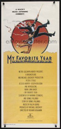 1y843 MY FAVORITE YEAR Aust daybill '82 art of Peter O'Toole & Mark Linn-Baker by John Alvin!