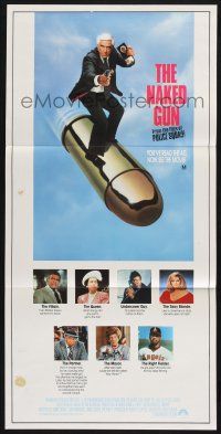 1y846 NAKED GUN Aust daybill '88 Leslie Nielsen in Police Squad screwball crime classic!