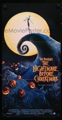 1y854 NIGHTMARE BEFORE CHRISTMAS Aust daybill '93 Tim Burton, Disney, great Halloween horror image