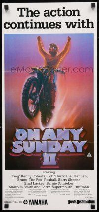 1y862 ON ANY SUNDAY 2 Aust daybill '81 the action continues, cool dirtbike motocross art!