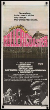 1y896 ROLLERCOASTER Aust daybill '78 George Segal, Richard Widmark, Timothy Botttoms!