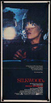 1y924 SILKWOOD Aust daybill '84 Meryl Streep, Cher, Kurt Russell, directed by Mike Nichols!