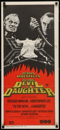 1y968 TO THE DEVIL A DAUGHTER Aust daybill '76 Widmark, Chris Lee, sexy nun Nastassja Kinski!