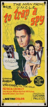 1y969 TO TRAP A SPY Aust daybill '66 Robert Vaughn, David McCallum, The Man from UNCLE!