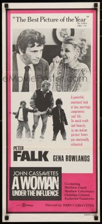 1y991 WOMAN UNDER THE INFLUENCE Aust daybill '74 John Cassavetes, Peter Falk, Gena Rowlands!
