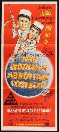 1y994 WORLD OF ABBOTT & COSTELLO Aust daybill '65 Bud & Lou are the greatest laughmakers!