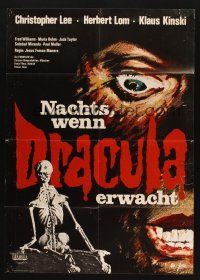 1y318 COUNT DRACULA German '70 Jesus Franco, Christoper Lee as most infamous vampire, horror!