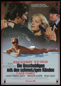 1y329 DIRTY HANDS German '75 sexiest naked Romy Schneider, Rod Steiger, Claude Chabrol
