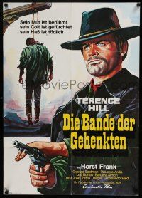 1y330 DJANGO PREPARE A COFFIN German R75 art of Terence Hill w/gun & hanging man!