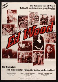 1y332 ED WOOD German film festival poster 90s Glen or Glenda, Plan 9, many wacky images!