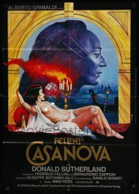 1y337 FELLINI'S CASANOVA German '76 Il Casanova di Federico Fellini, Peltzer art of topless woman!