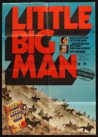 1y377 LITTLE BIG MAN red title style German '71 Dustin Hoffman as most neglected hero!